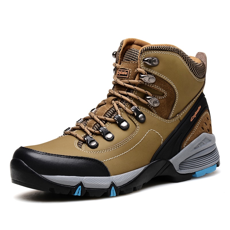 Mens Hiking Boots Waterproof Shoes 2015 Winter Men Leather 