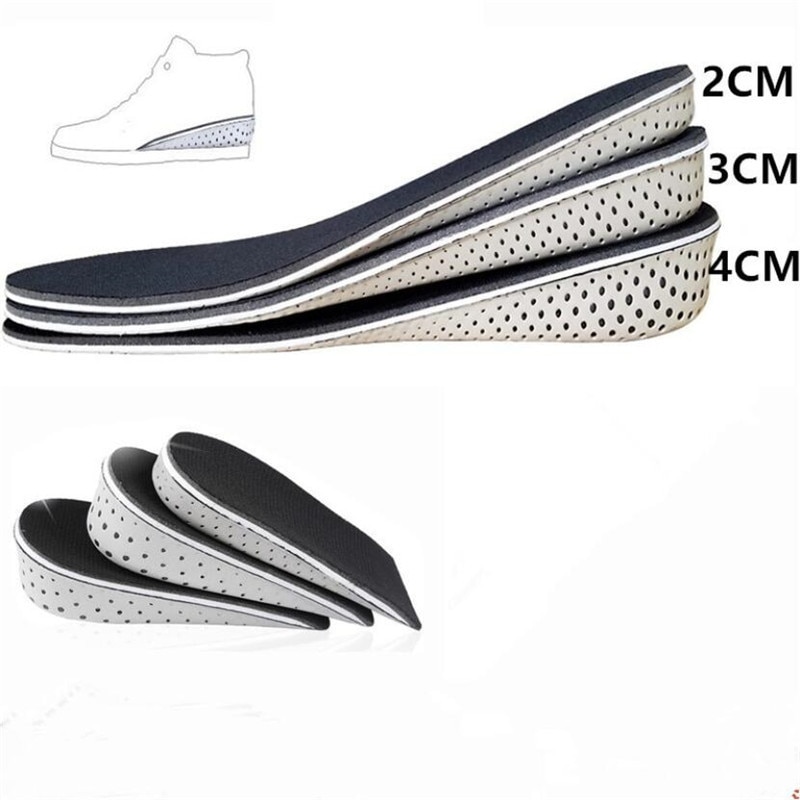 1 Pair Hard Breathable Memory Foam Height Increase Insole Heel Lifting Inserts Shoe Lifts Shoe Pads Elevator Insoles for Unisex
