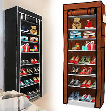 10 Tier Shoe Rack Shelf Saving Storage Closet Organizer Cabinet Dustproof Stand