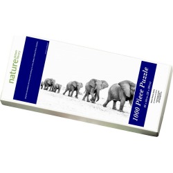 1000 Piece Puzzle. Elephant (Loxodonta africana) herd walking in