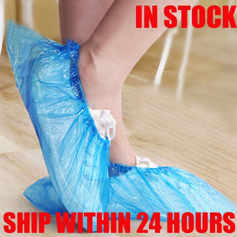 100/1000PCS Waterproof Anti Slip Boot Covers Plastic Disposable Shoe Covers Overshoes Safety Drop shipping wholesale
