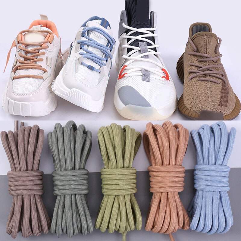 100/120/140cm High Quality Shoelaces Solid Color Strong Round Shoe Laces 14 Colos Shoestring Outdoor Walking Hiking Boot Laces