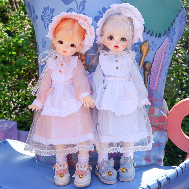 1/6 BJD doll clothes Lolita dress headdress skirt socks shoe set suitable for 30 cm SD, Yosd, 1/6bjd doll clothes configuration