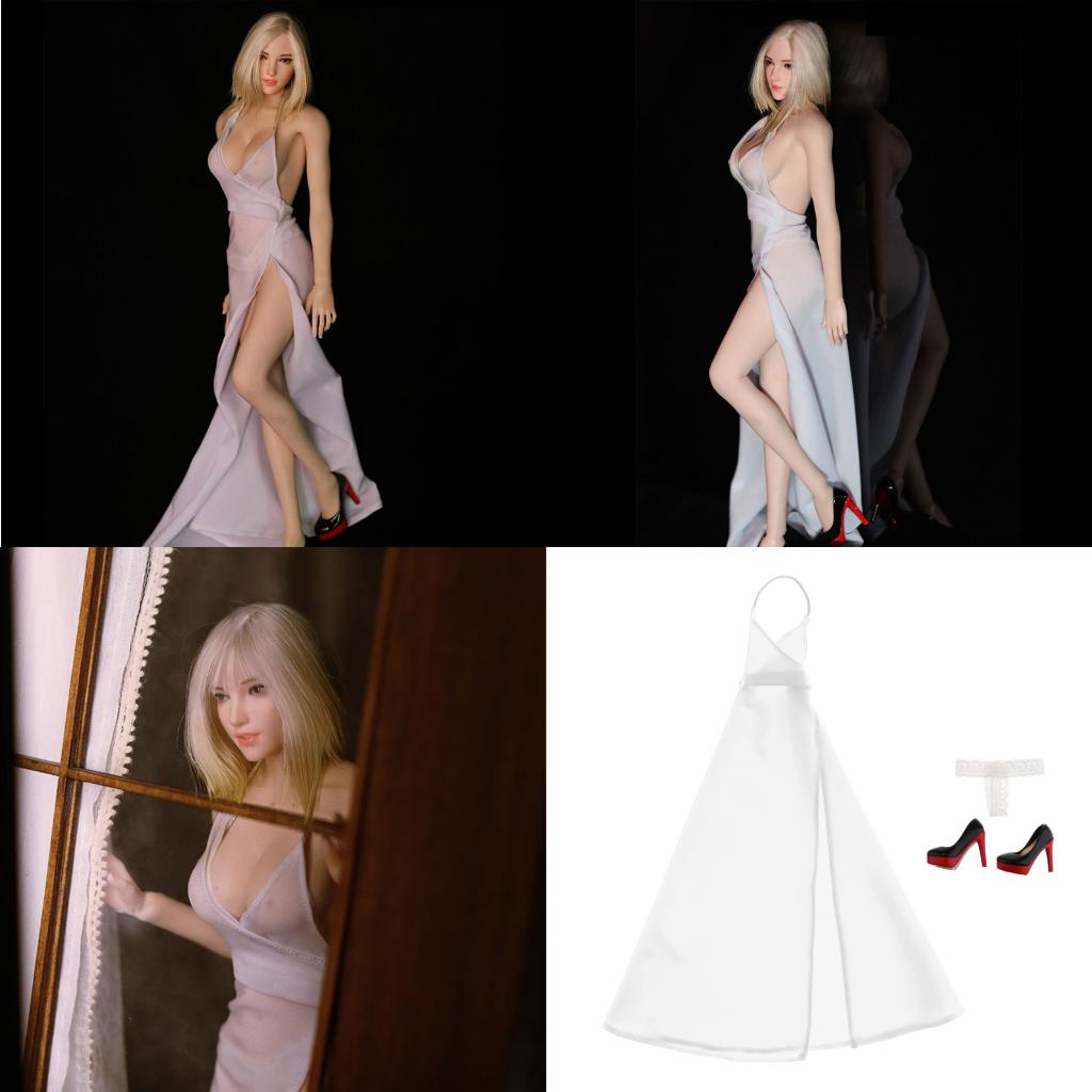 1:6 Dress & Underwear & High Heel Shoes for TC Dragon Women Figures Clothing