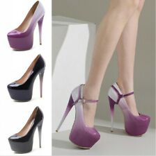 16cm High Stiletto Heels Platform Sexy Womens Party Court Shoes Pumps Size 34-50