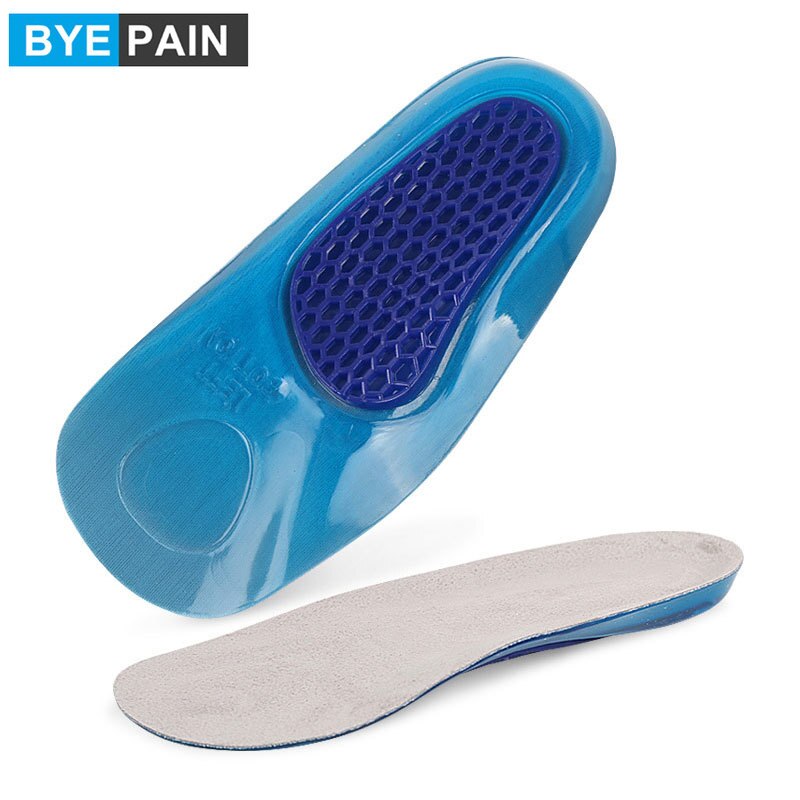 1Pair BYEPAIN 3/4 Gel Insoles Shoe Inserts for Running Hiking More - Best Insoles for Men & Women - Gel Insoles Reduce Foot Pain
