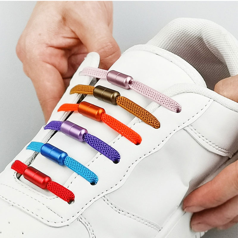 1Pair No ties Shoelaces Casual Locking Lazy Shoes Laces Shoe Accessories Shoe Tie Shoes Rope Fashion Solid Shoes Rope Laces
