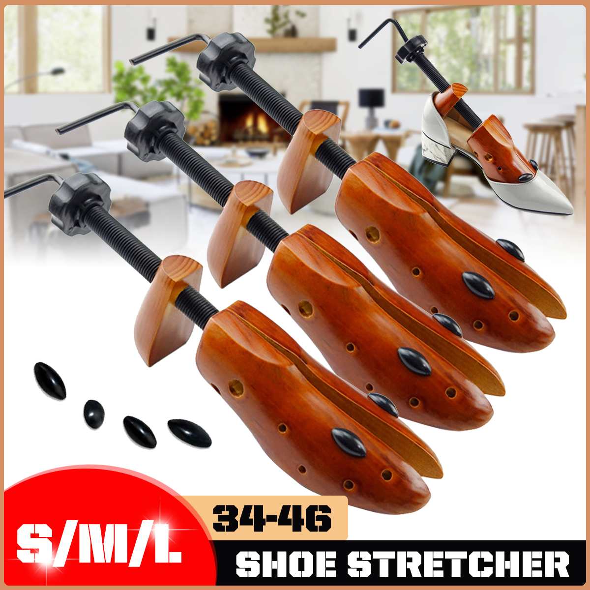 1pcs 2-Way Wooden Shoe Tree For Men and Women Shoes Expander djustable Shoe Stretcher Shaper Rack Sawol