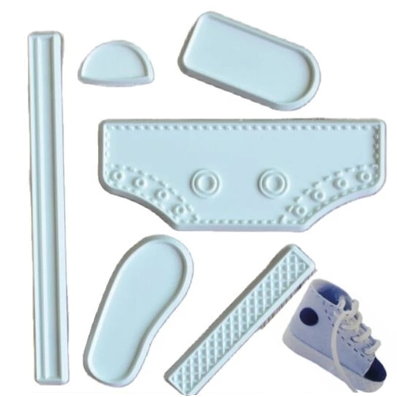 1Set Baby Shoes DIY Cake Fondant Mold High Cut Sneaker Fondant Cake Decorating Baking Tool Mould Cake Tools Accessories