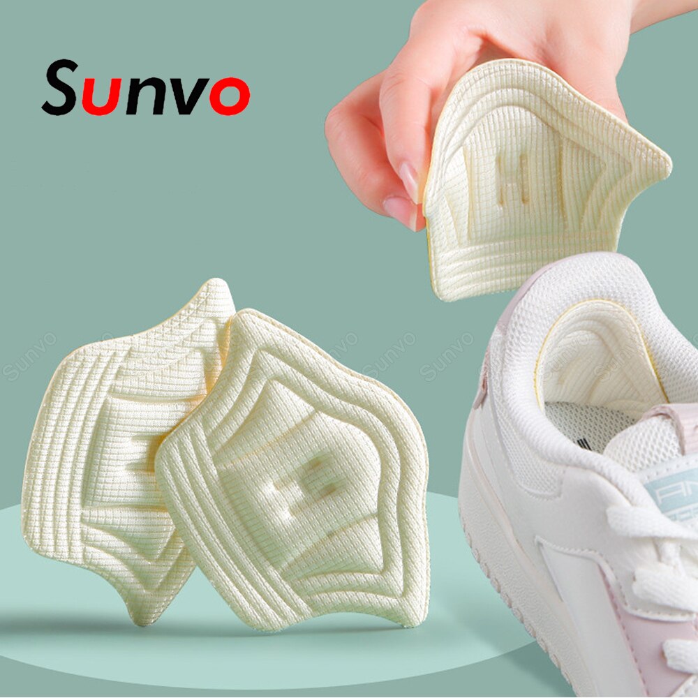 2 Pair Heel Pads for Loose Shoes Backs Cushion Heel Lining Pain Relief Protector Stickers for Sneakers Anti-wear Feet Shoe Pads