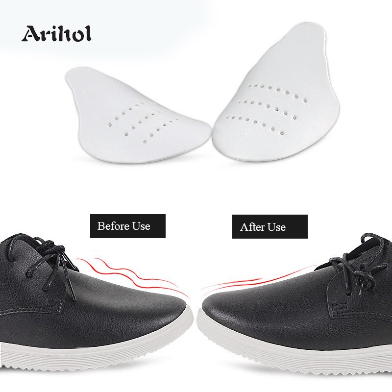 2 Pairs Breathable Sneaker Shoes Crease Protector Toe Box Decreaser Anti-Wrinkle Shoe Inserts for Men Women
