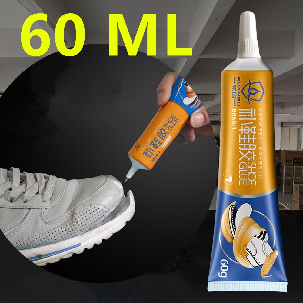 2 pieces of 60 ML shoe glue: professional grade instant shoe repair glue, universal glue