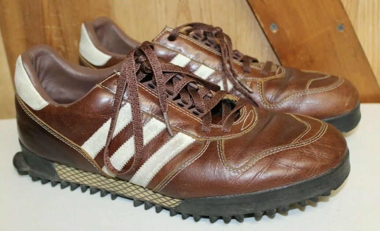 2002 Adidas Marathon Trainer Shoes ~ Art No. 146974 ~ Leather ~ Men's Size 12