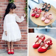 2019 Children Girls Dress Shoes Kids Princess High-heeled Shoes Party Size 9-3.5