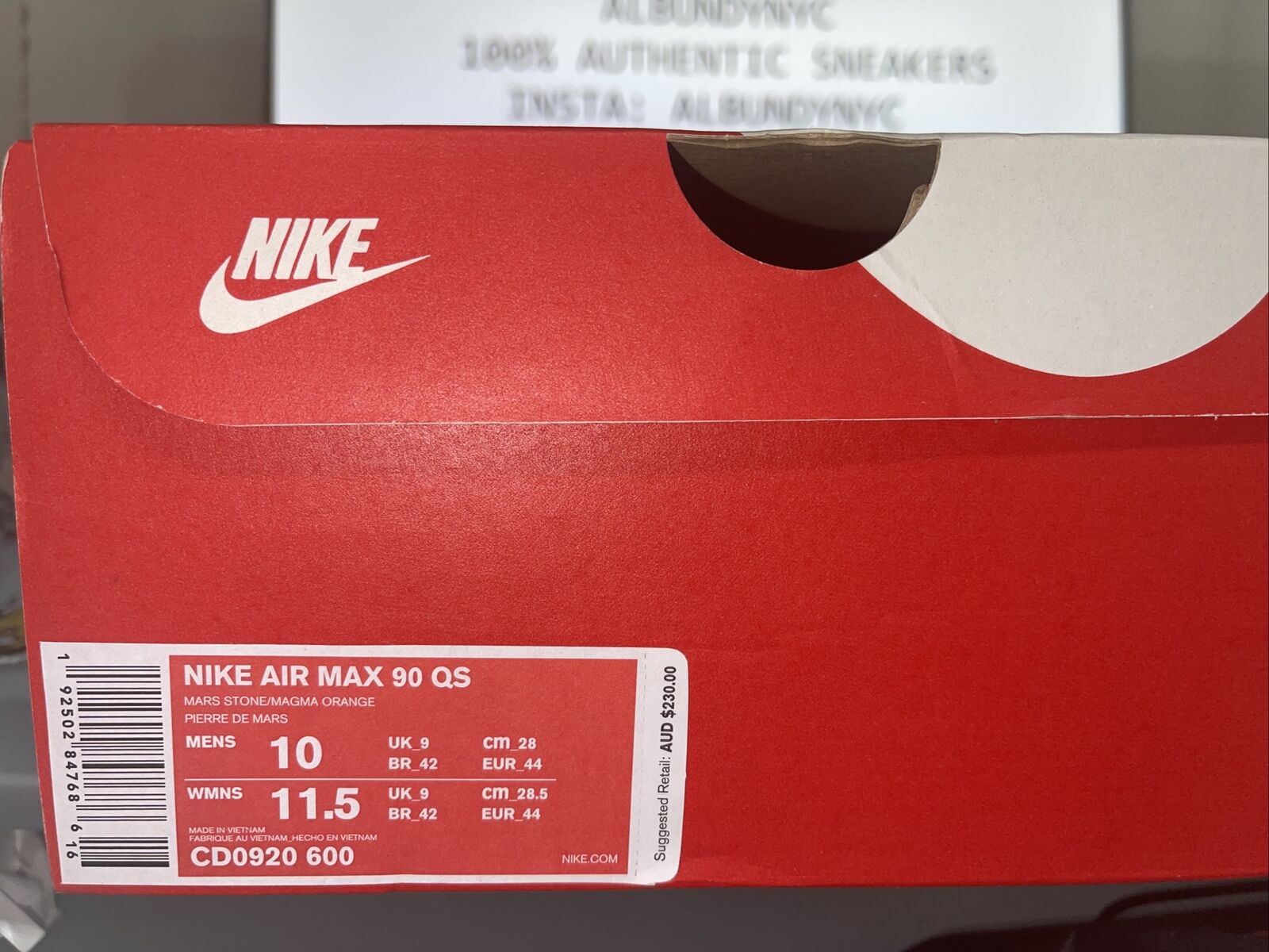 2019 Nike Air Max 90 QS Mars Landing Shoes MEN SIZE US 10 CD0920-600 NEW DS 1 95