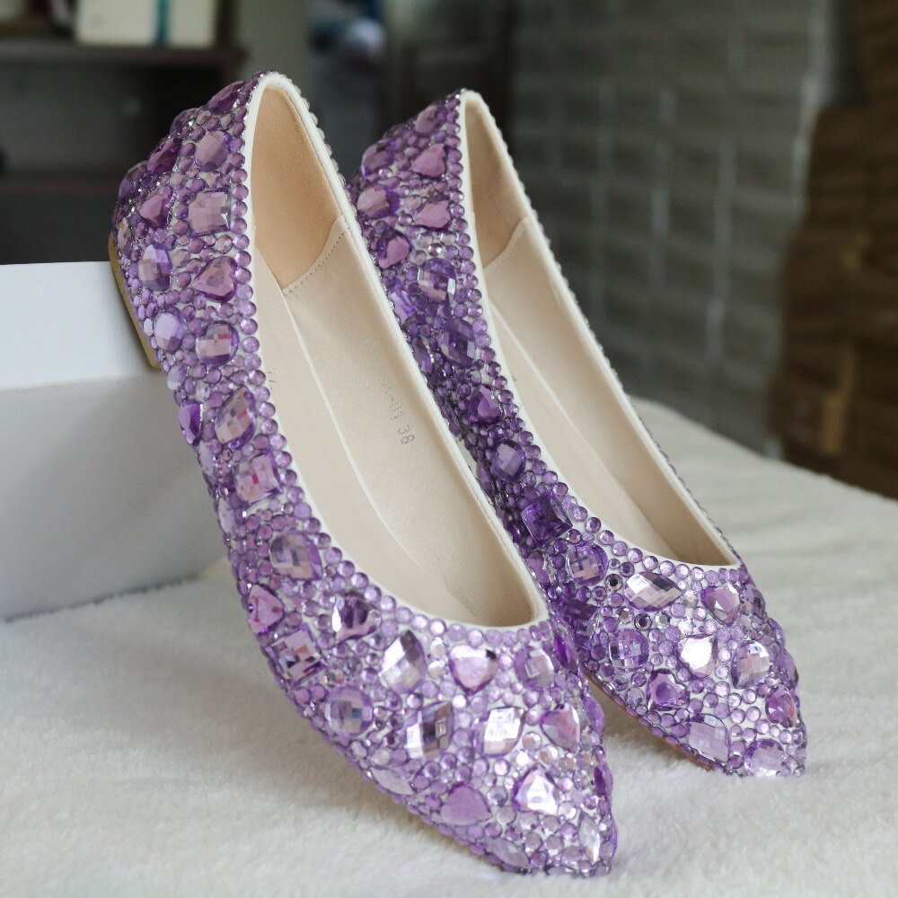 2019 spring and summer new casual women's high-heeled shoes low-heeled rhinestones large size bride banquet student shoes