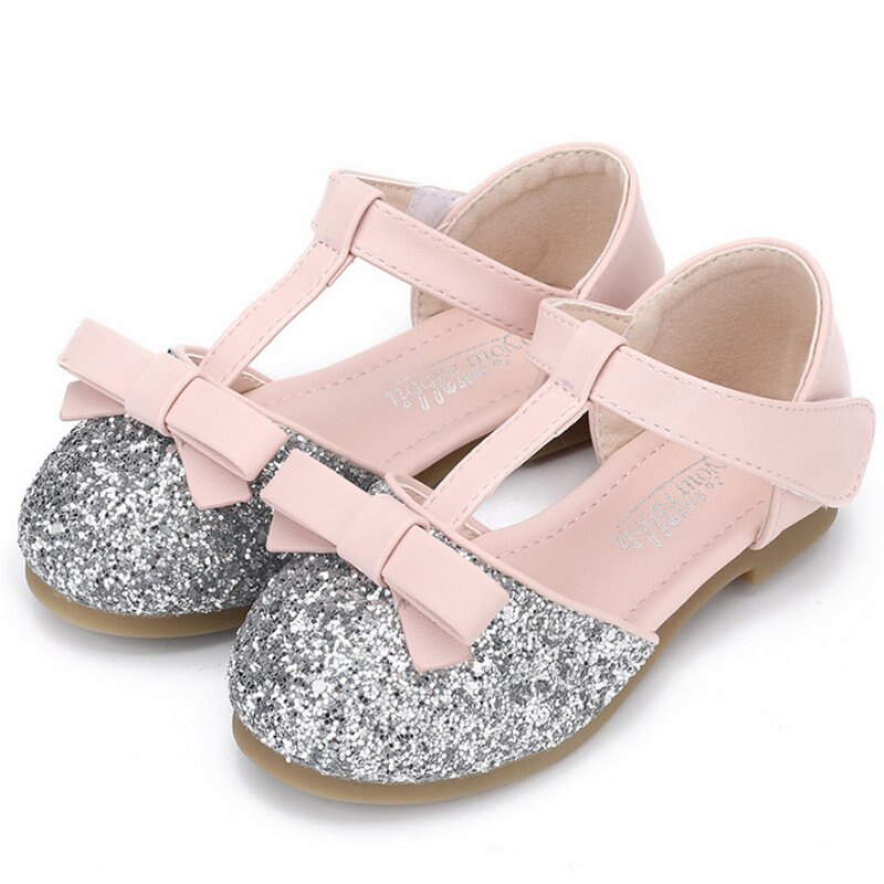 2020 New Children Kids Girls Princess Sandals casual shoes Bling Flat soft Shoes Leather Dress Shoes Kids Dance Dress shoes