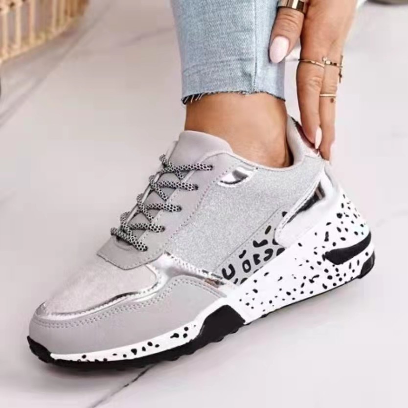 2021 Dropshipping Leopard Print Casual Women Sneaker New style Thick Bottom Sport Shoes Fasion