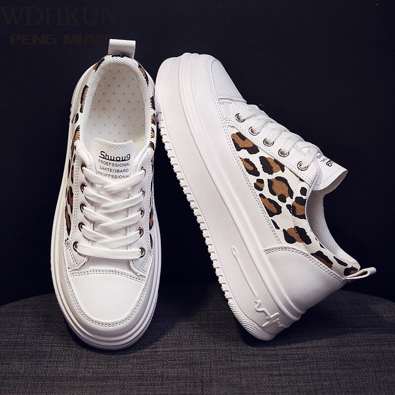 2021 Fashion Sneakers Women Shoes Young Ladies Casual Shoes Female Sneakers Brand Woman White Shoes Thick Sole 5cm