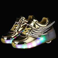 2021 Luminous Sneakers With Wheels Kids Glowing Roller Skates Shoes For Girl Boy