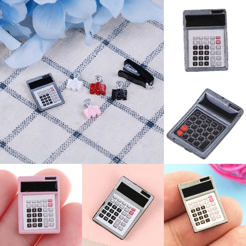 2021 New 1:12 Dollhouse Miniature Mini Calculator Model Doll Accessories Toy For Collectible Gift 1PCS