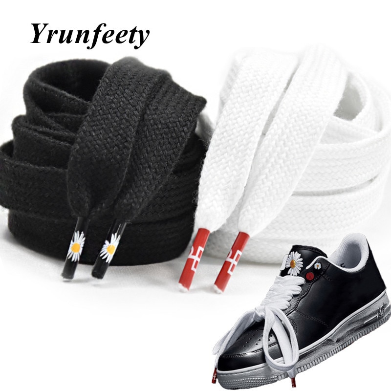 2021 New 47"/55"/63" Little Daisies Shoelace Cartoon Printing Flat Shoe laces High-top Canvas Sneakers Shoelace AF1 AJ Shoelaces