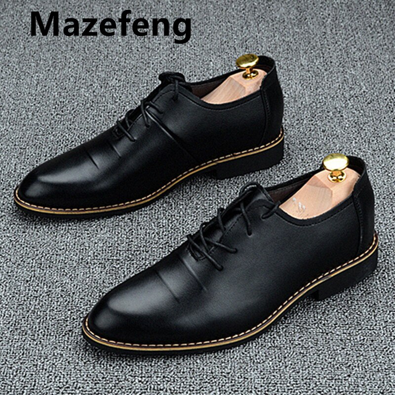 2021 New Patent Leather Men's Dress Shoes Handmade Office Business Wedding Blue Black Luxury Lace Up Formal Oxfords Mens Shoes