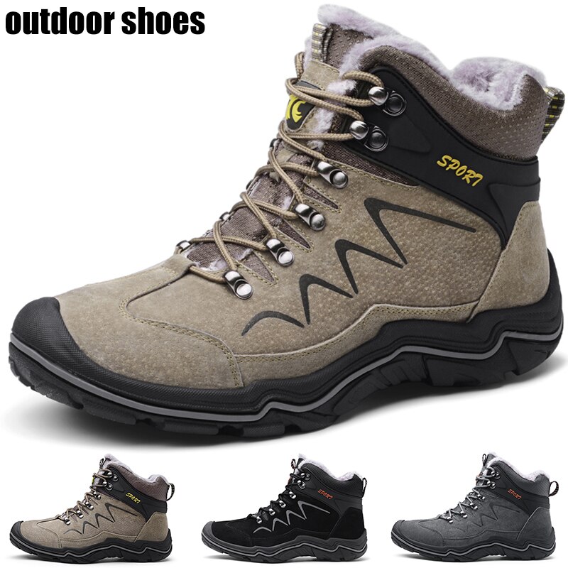 2021 New Waterproof Hiking Shoes Men Winter Shoes Outdoor Training Shoes Lightweight Mountain Trekking Shoes Woodland Work Shoes