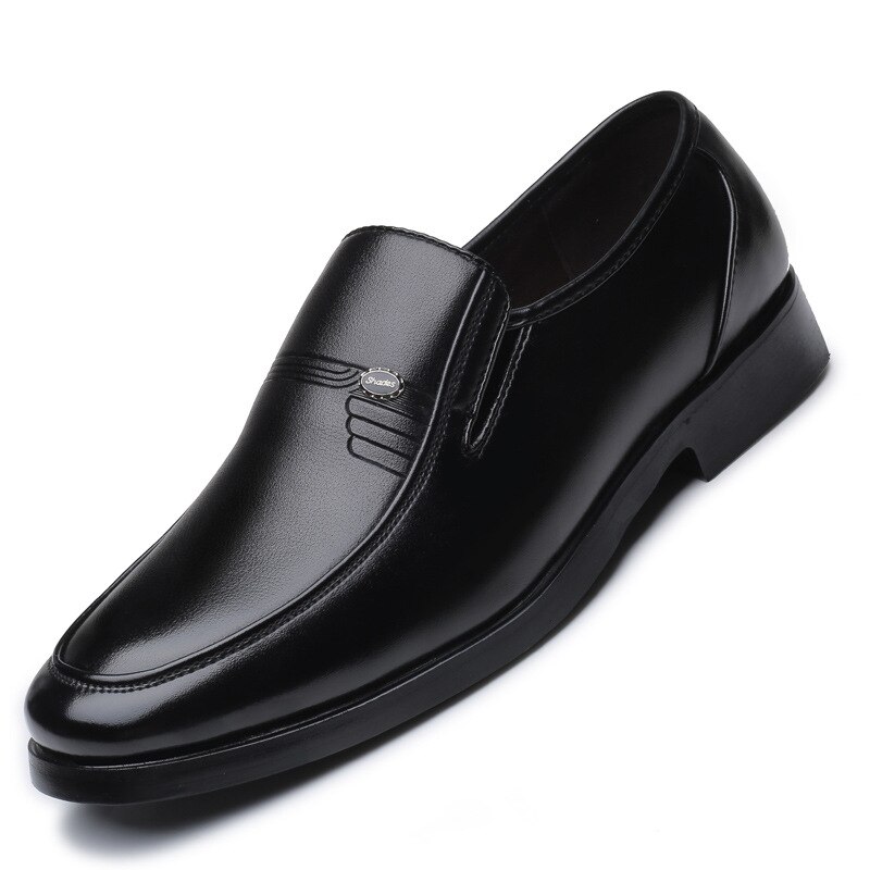 2021 Spring Autumn New British Style Men's Dress Shoes Round Toe Slip-on Casual Business Shoes Breathable Non-slip for Wedding