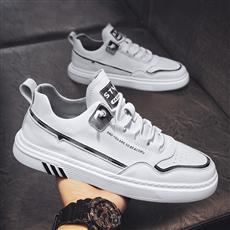 2021 Spring Breathable Solid Color All-match Fashion White Shoes Men's Casual Shoes Youth Trend Men's Shoes Flat Shoes Outdoor