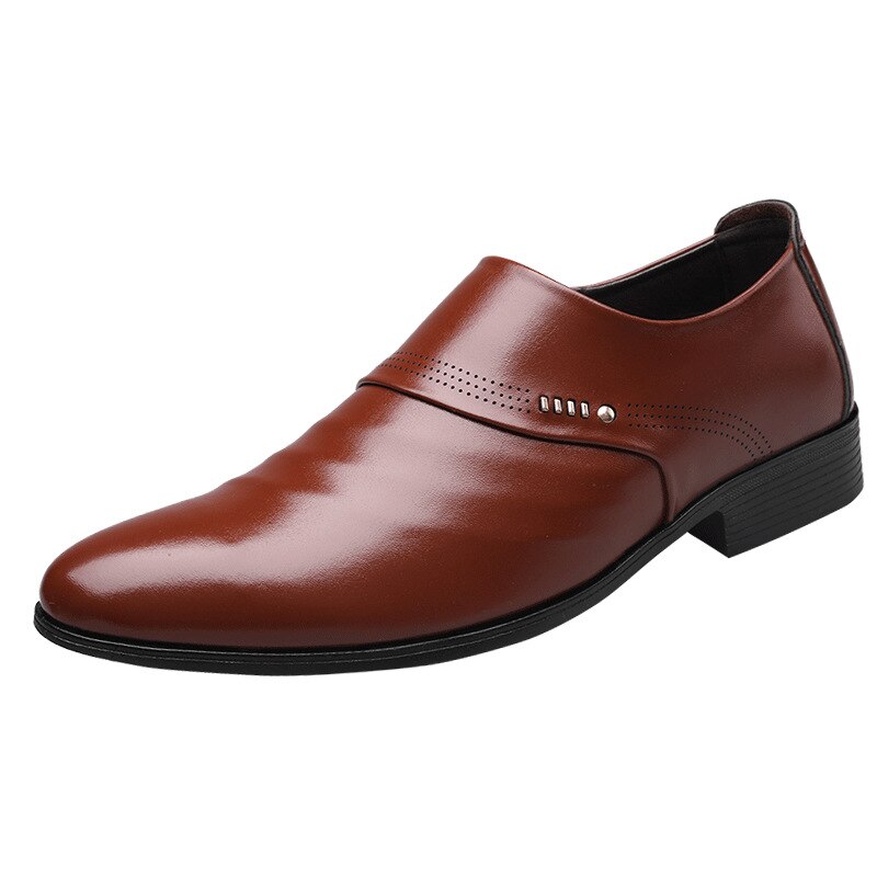 2021 Summer Autumn New Fashion Men's Dress Shoes Pointed Toe Slip-on Casual Business Shoes Non-slip Wear-resisting for Work