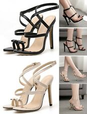 2021 Summer High Heel Shoes Sandals Women's Fashion Buckle Ankle Strap Open Toe