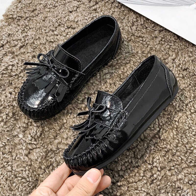 2021 Toddler Genuine Leather Kids Shoes Boys Dress Children shoes Loafers Big Child Peas Shoes School Style Kids shoes Moccasins