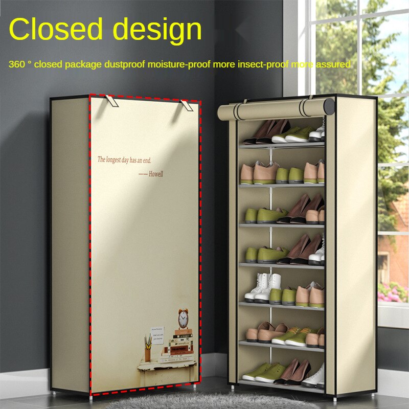 2021New shoe rack dust cover multi-layer rack outer cover simple cloth cover storage shoe rack indoor storage rack organization