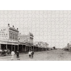 252 Piece Puzzle. Main Street, Rockhampton, Australia, shops and