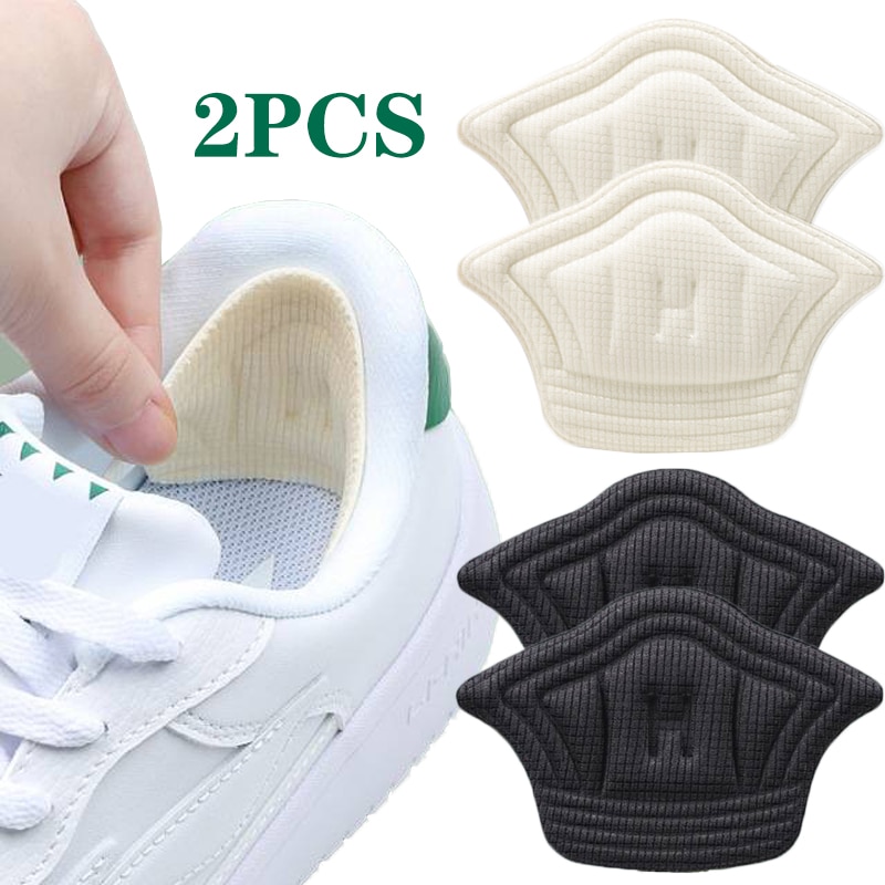 2pcs Insoles Patch Heel Pads for Sport Shoes Adjustable Size Antiwear Feet Pad Cushion Insert Insole Heel Protector Back Sticker