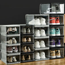 3Pack Men Sneaker Shoes Box Large Plastic Shoe Rack Container Storage Organizer