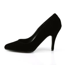 4" Black Velvet Pumps Crossdresser Drag Queen Womans Large Size Shoes 12 13 14