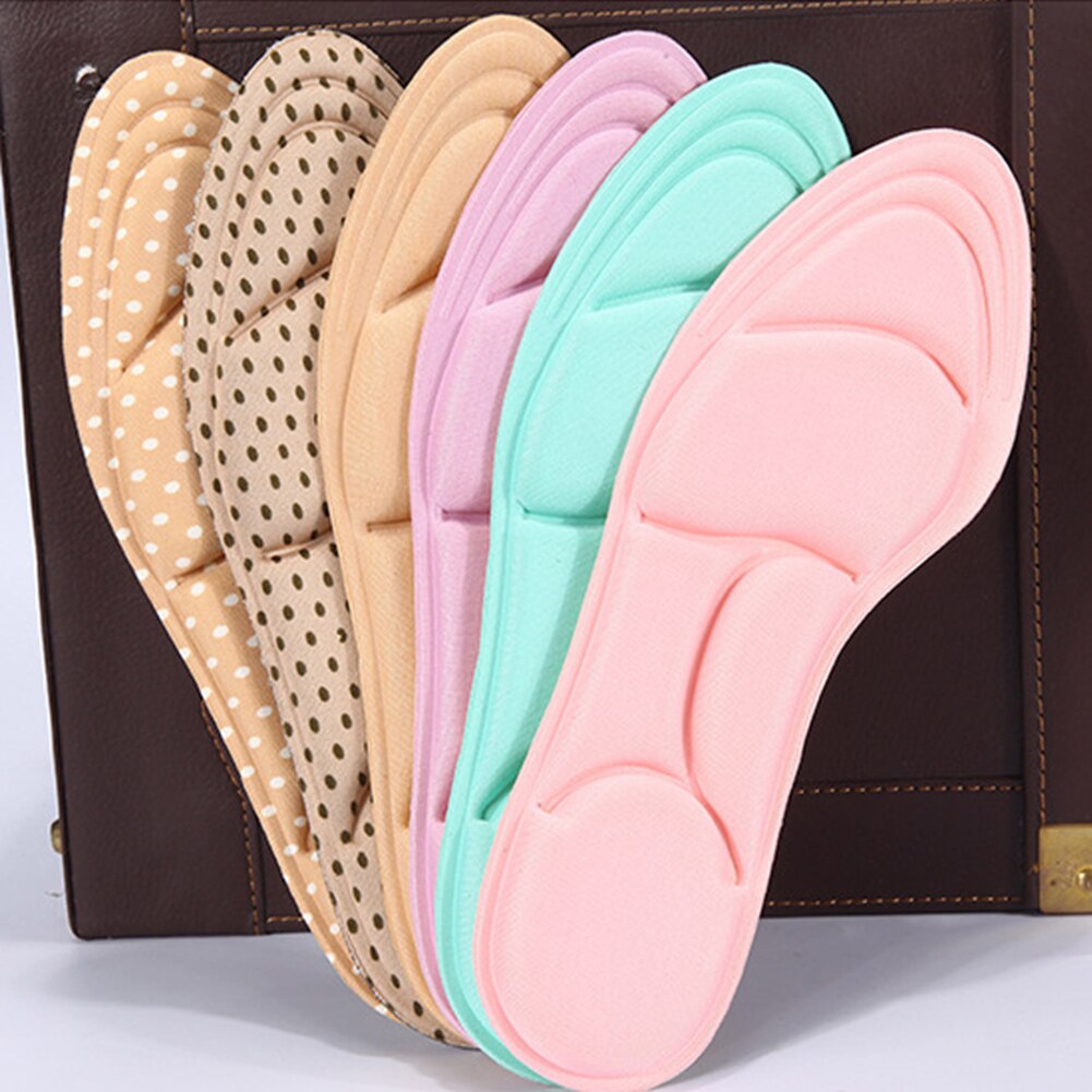 5D Sponge Pad Arch Bow Casual Orthopedic Pads Sports Shoes Insoles Massage Pads High heel insole Women Solid Soft insert insole