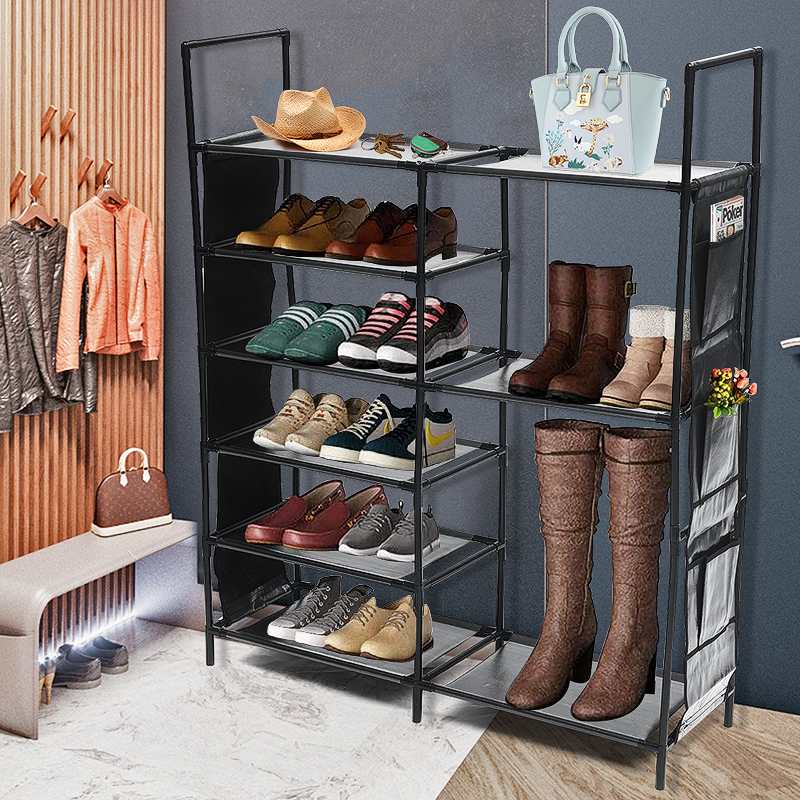 6 Layer Shoe Cabinet Dustproof Shoes Storage Closet Hallway Space-saving Shoerack Organizer Holder Home Furniture Shoe Rack