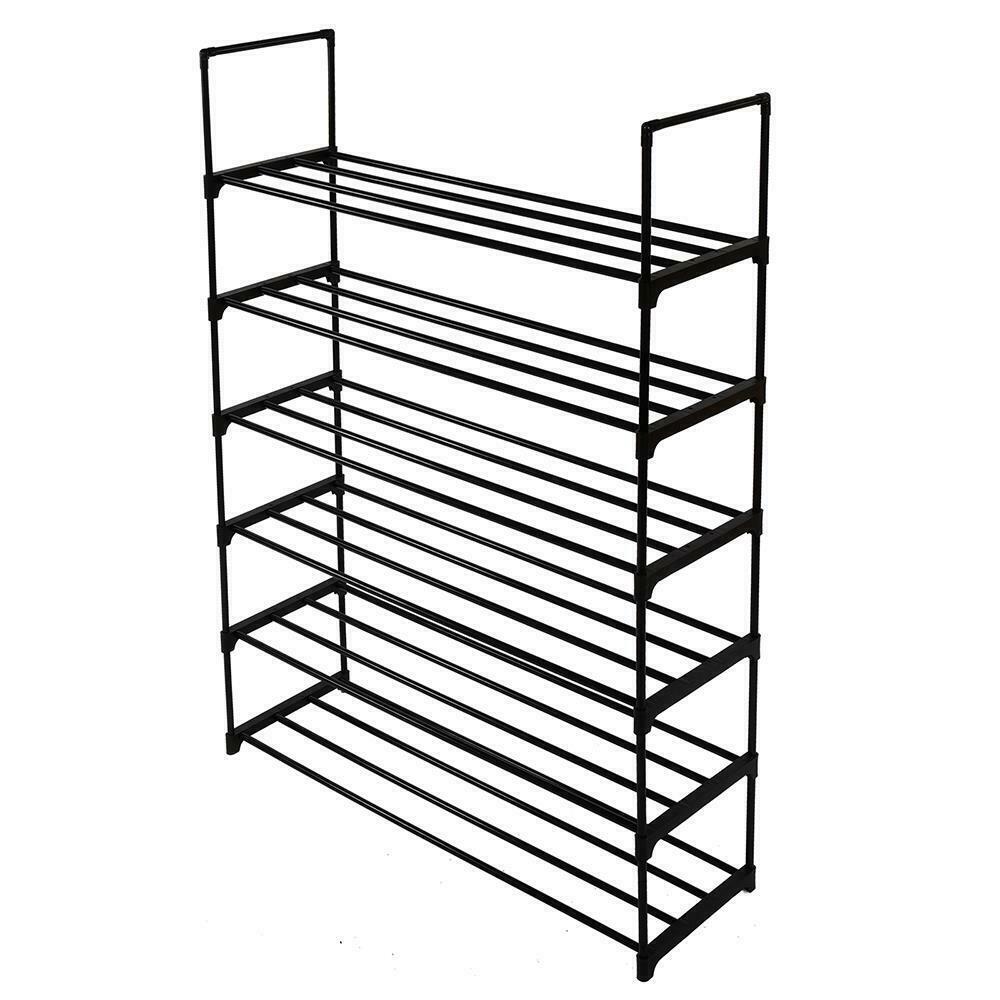 6 Tier 30 Pairs Shoe Rack Tower Shelf Storage Organizer Closet Metal for Bedroom
