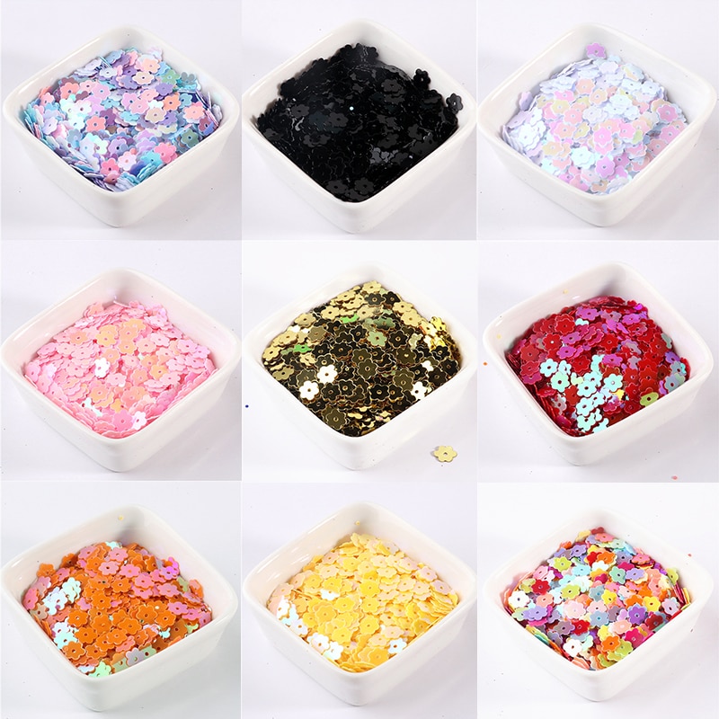7mm 500g Sequins Flower Shape Paillettes Nail Decoration Sewing Wedding Dress Accessories DIY Sewing Material