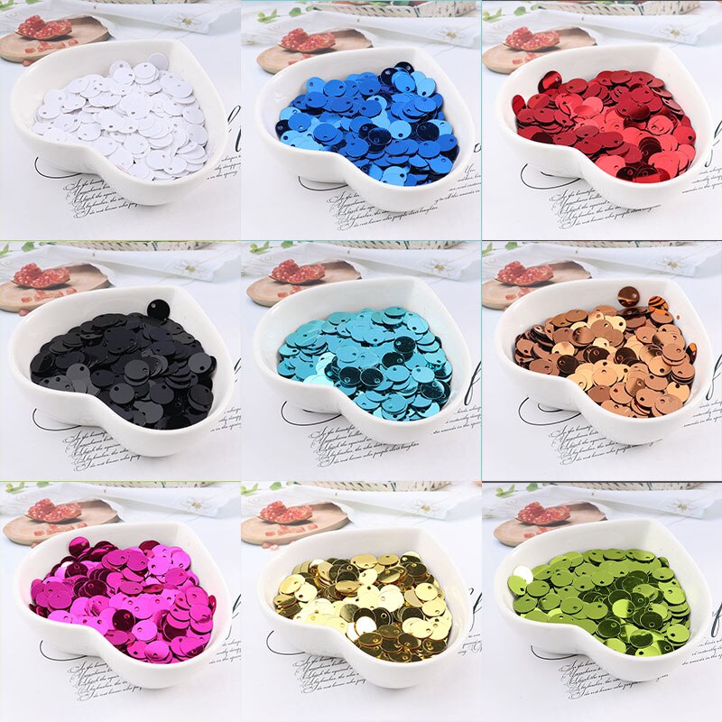 8.1mm 500g Sequins DIY Sewing Material Colorful Round Paillettes Nail Decoration Garments Sewing Wedding Dress Accessories