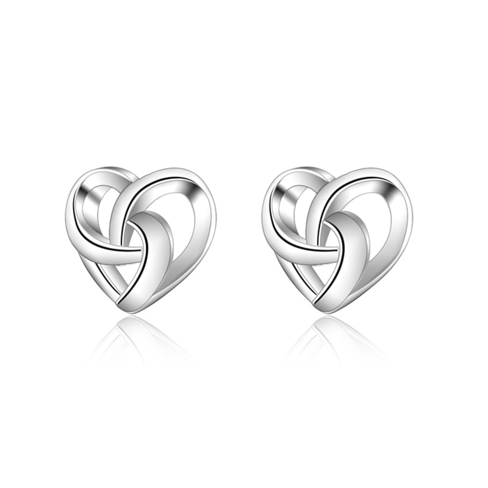 925 sterling silver stud earrings classic heart shape earrings for women 2021 black friday deals
