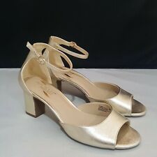 A2 BY AEROSOLES OOHLALA GOLD LEATHER WOMEN'S SHOES
