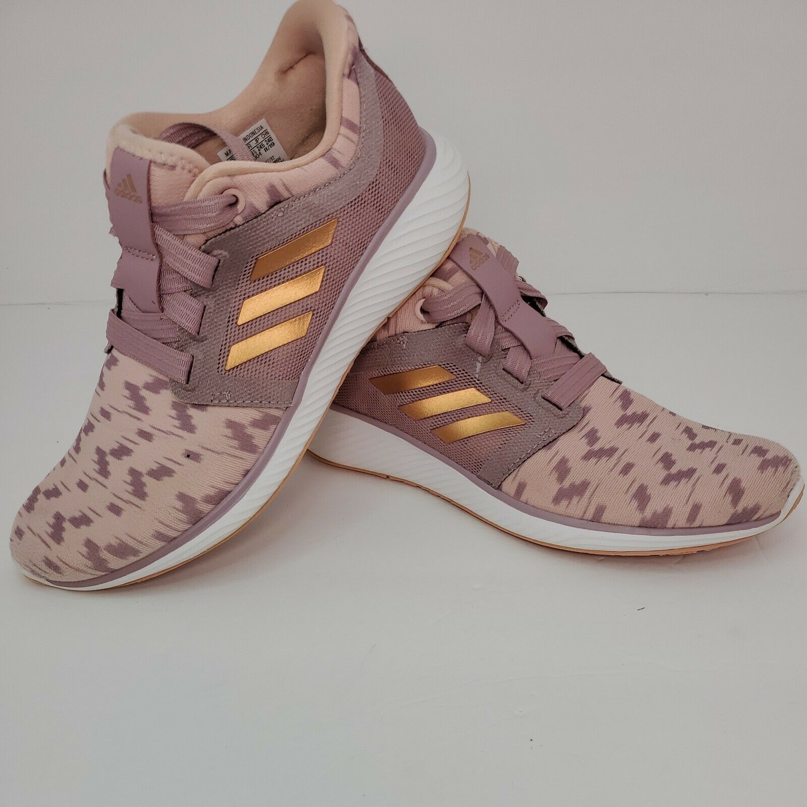 Adidas Bounce Edge Lux 3 Womens Running Sneakers Shoes ROSE GOLD PURPLE SZ 7.5