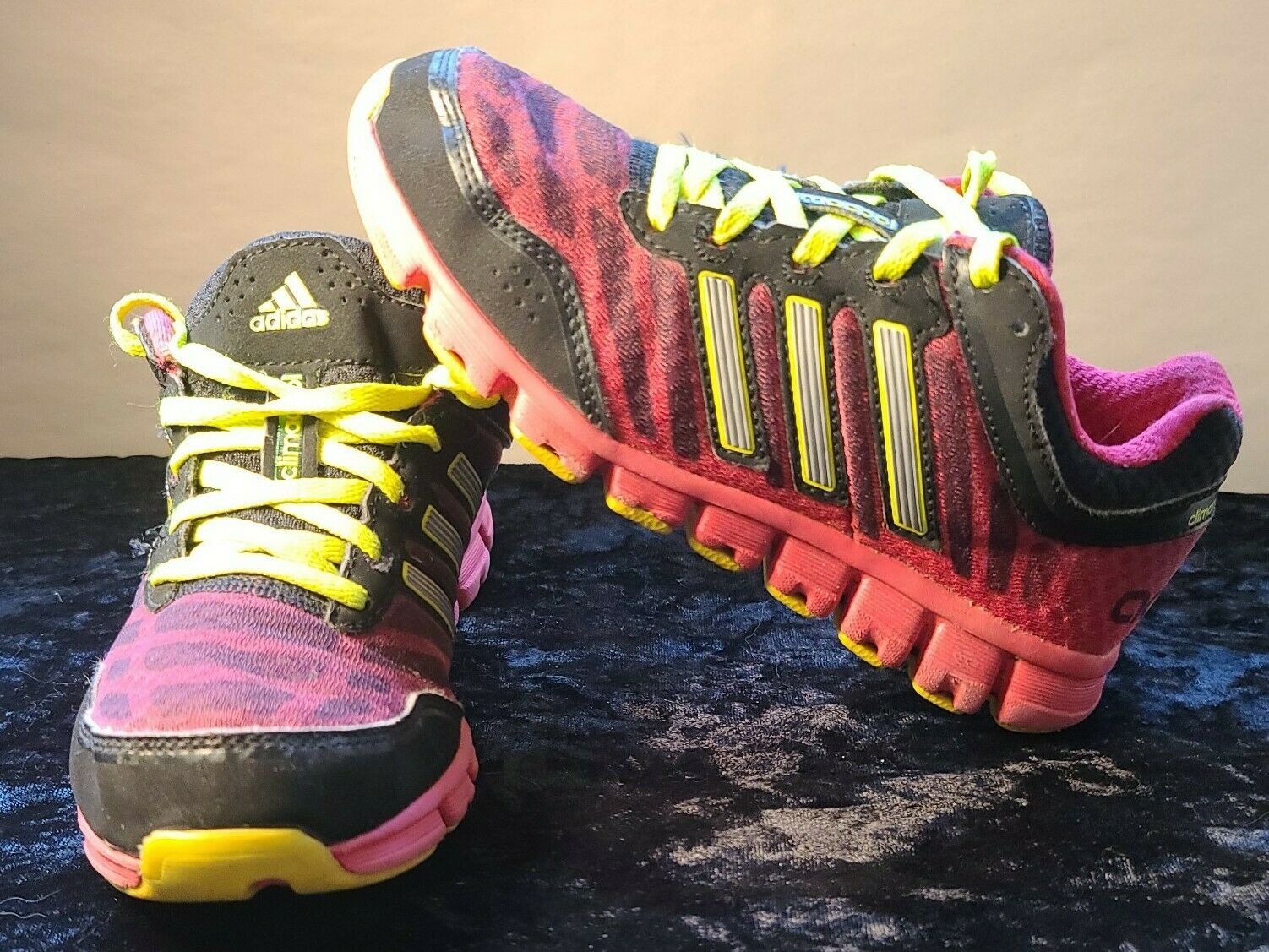 Adidas Climacool youth Lightweight Sneakers Shoes Pink Yellow Mesh Size 3.5