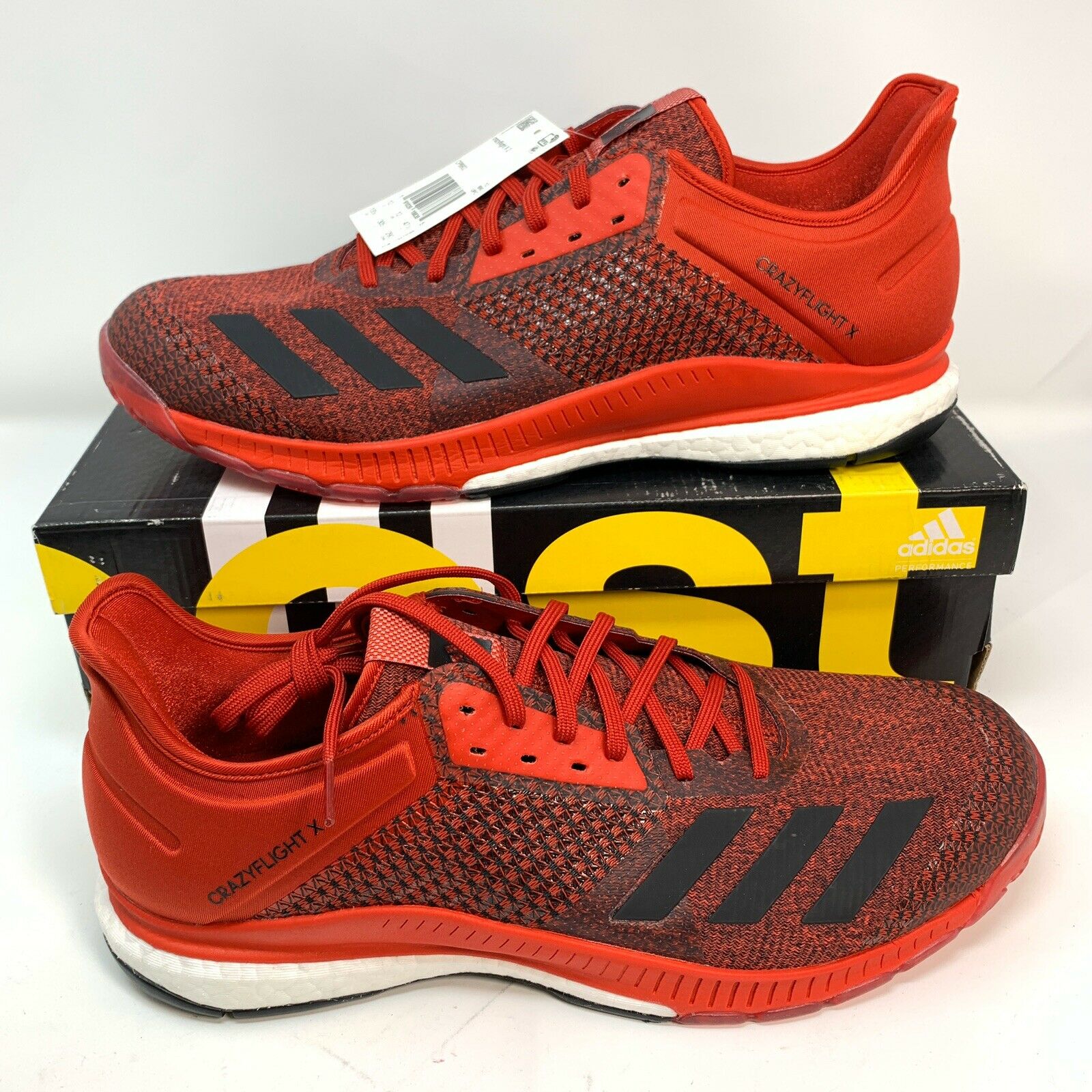 Adidas Crazyflight X 2.0 Boost Red Volleyball CP8902 Shoes Women's Size 13.5