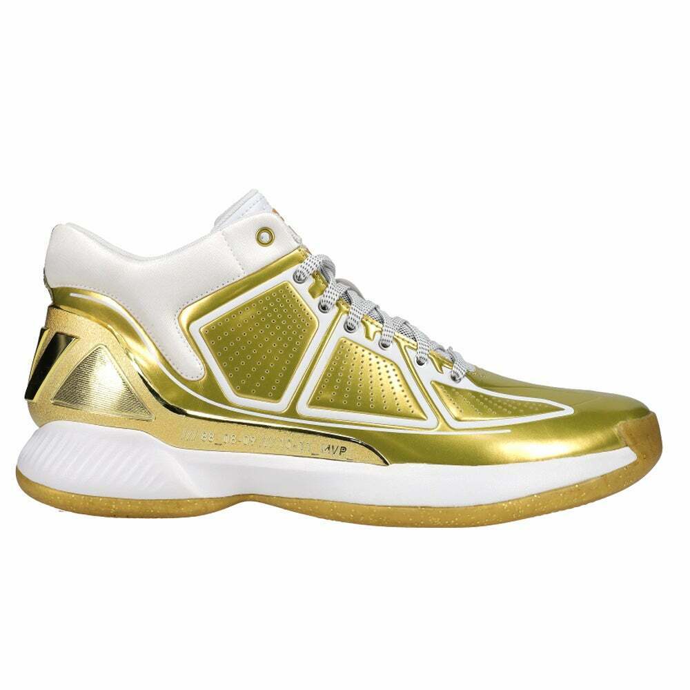 adidas D Rose 10 Mens Basketball Sneakers Shoes Casual - Gold,White - Size