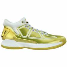 adidas D Rose 10 Metallic Mens Basketball Sneakers Shoes Casual - Gold,White